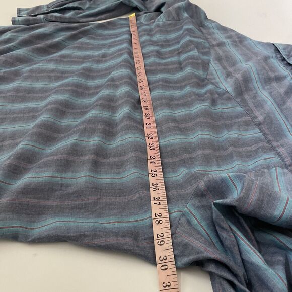 Vintage Wrangler Western Shirt Mens 3XL TALL Striped‎ 90s Pearl Snap Cowboy - Picture 9 of 11
